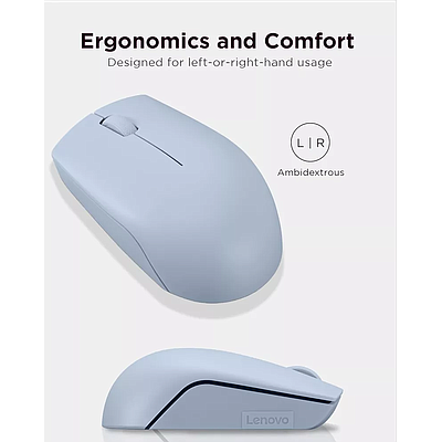 Mouse Lenovo 300 Wireless Compact (GY51L15679) - Frost Blue