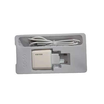Wall Charger Kensa (QC-52) With Cable Type-C 20W - White
