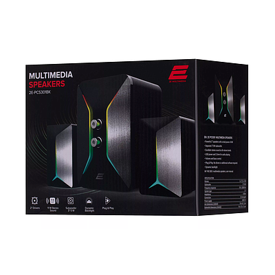Multimedia Speaker 2E PCS301 RGB (2E-PCS301BK) - Black
