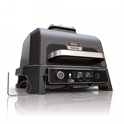 Woodfire Pro XL Electric BBQ Grill & Smoker Ninja OG850EU Black