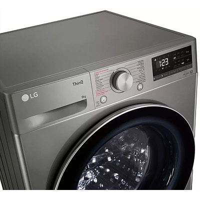 Washing Machine LG F-4V5VYL2P.APTPMER 9 Kg Dark Silver