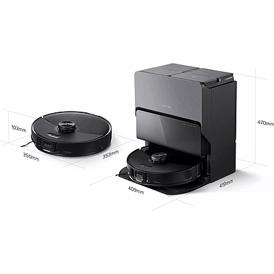 Robotic Vacuum Cleaner Roborock S82USV S8 MaxV Ultra Black (EWFD13HRR)