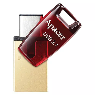 Flash Drive Apacer AH180 Type-C 64GB USB 3.1 (AP64GAH180R-1) - Red