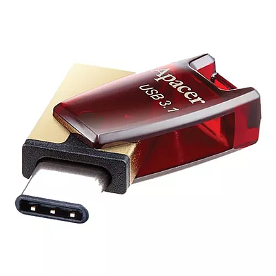 Flash Drive Apacer AH180 Type-C 64GB USB 3.1 (AP64GAH180R-1) - Red
