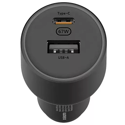 Car Charger Xiaomi 67W Dual USB (BHR6814GL) - Black