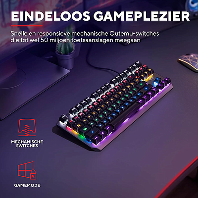 Gaming Keyboard Trust GXT 834 Callaz TKL (24404) - Black