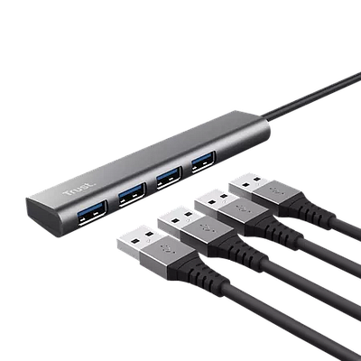 USB-C Hub To 4-Port USB-A 3.2 Gen1 Trust Halyx (24948) - Silver