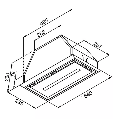 Built-In Hood Kuppersberg INBOX 73 B Black