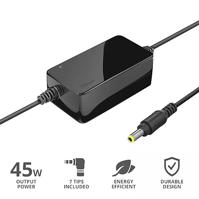 Universal Laptop Charger Trust Primo 45W (21904) - Black