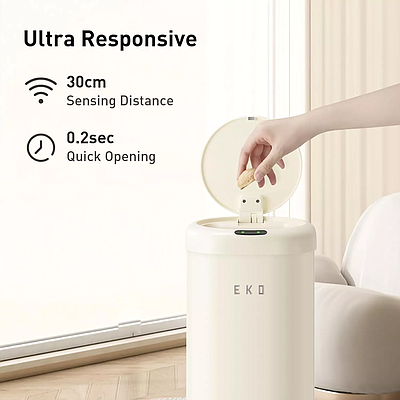 Garbage Bin EKO EK9184P-9L-VN (27198) Cream