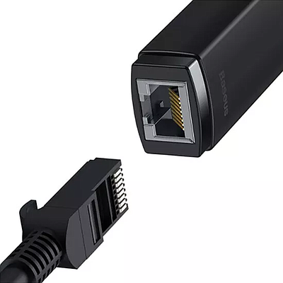 Ethernet Adapter Baseus Lite Series Type-C to RJ45 LAN Port 1000Mbps (WKQX000301) - Black