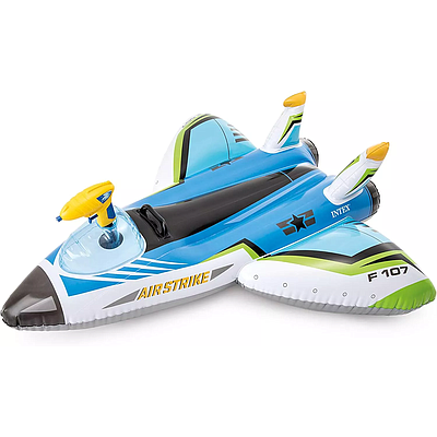 Inflatable Water Airplane + Water Gun Intex 117x117 (57536)