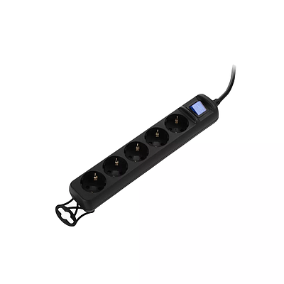 Power Strip 2E 5XSchuko (2E-U05ESM3BK) 3m - Black