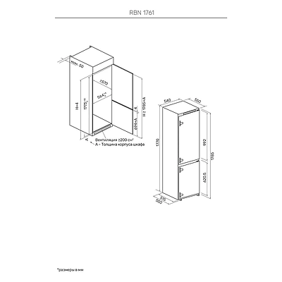 Built-In Refrigerator Kuppersberg RBN 1761 White