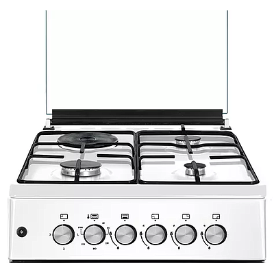 Gas Cooker Alneo ALN 6070B White Electro HP (01716)