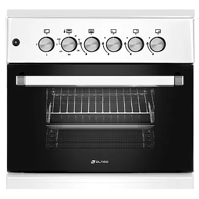 Gas Cooker Alneo ALN 6070B White Electro HP (01716)