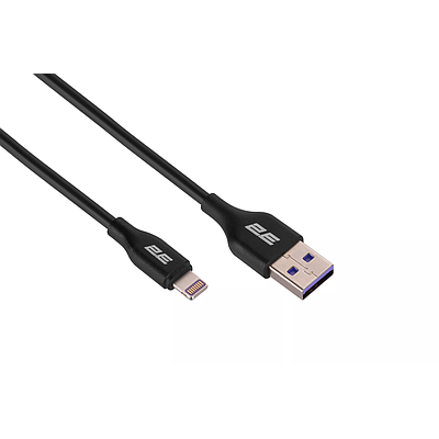 USB-A / 2E To Lightning Charging Cable 1m (2E-CCAL-BL) Glow - Black