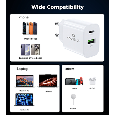 Wall Charger Choetech PD9009 PowiX PD30W - White