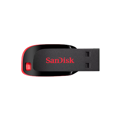 Flash Drive SanDisk Cruzer Blade 128GB (SDCZ50-128G-B35) USB 2.0 - Black + Red