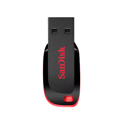 Flash Drive SanDisk Cruzer Blade 128GB (SDCZ50-128G-B35) USB 2.0 - Black + Red