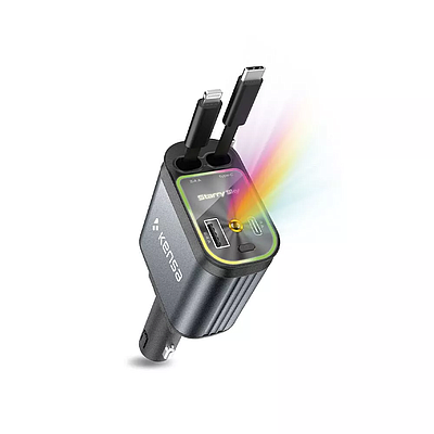 Car Charger Kensa CR-75 100W LED Atmosphere Light - Black
