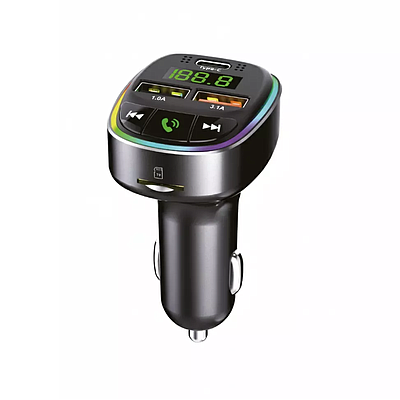 Car FM Bluetooth Transmitter Kensa KT-327 And Charger - Black