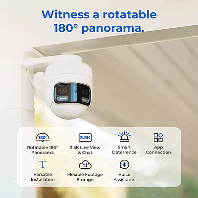 Wireless Outdoor Camera IMILAB EC6 Panorama 3.5K WiFi (CMSXJ65A) - White