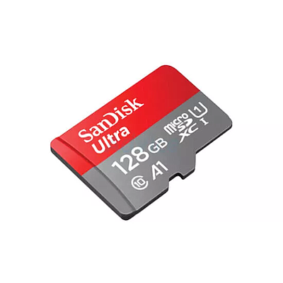 microSD Card SanDisk 128GB Ultra (SDSQUAB-128G-GN6MN) - Red + Grey