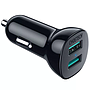 Car Charger Choetech C0053 5V3.1A Dual USB-A Black