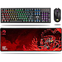 3 In 1 Gaming Mechanical Keyboard Marvo CM373 With Gaming Mouse Pad Black