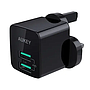 Dual Port Wall Charge Aukey (PA-U32) 24W - Black