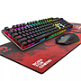 3 In 1 Marvo CM372 Wired Gaming Keyboard With Mouse Combo - Black