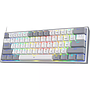 Gaming Keyboard Redragon K617 Fizz - Grey + White