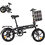 Foldable Electric Bike DYU 16" 250W (B0936P8PYT) - Black