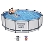 Framed Pool Bestway Steel Pro MAX with Filter 366x100 9150L (56260) - Grey
