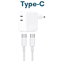 Wall Charger Kensa PW-303 With Cable Type-C 50W - White