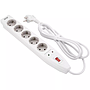 Power Strip with Surge Protector 2E 5xType F 2m - White
