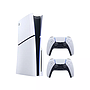 Sony Playstation 5 Slim (CD Version) 1TB E Chassis with Two DualSense Wireless Controllers Bundle - White